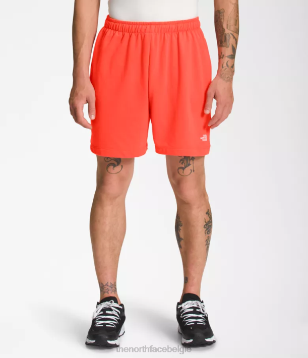 kleding 280T360 retro-oranje eenvoudige fleeceshort met logo Heren The North Face
