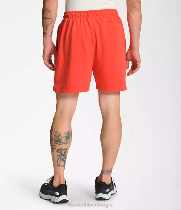 kleding 280T360 retro-oranje eenvoudige fleeceshort met logo Heren The North Face