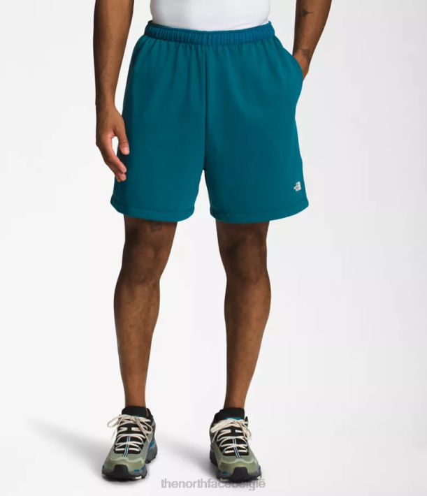 kleding 280T362 blauw koraal eenvoudige fleeceshort met logo Heren The North Face