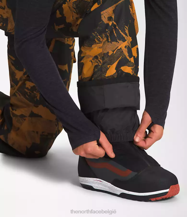 kleding 280T656 leerbruine tonale berglandschap print vrijheid slabbetjes Heren The North Face