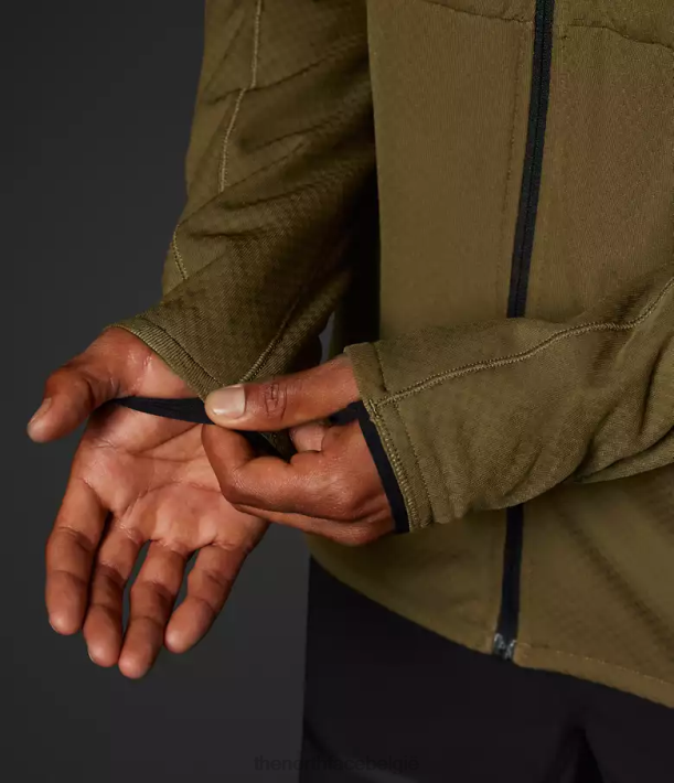 kleding 280T404 militaire olijf Summit-serie futurefleece hoodie met volledige ritssluiting Heren The North Face