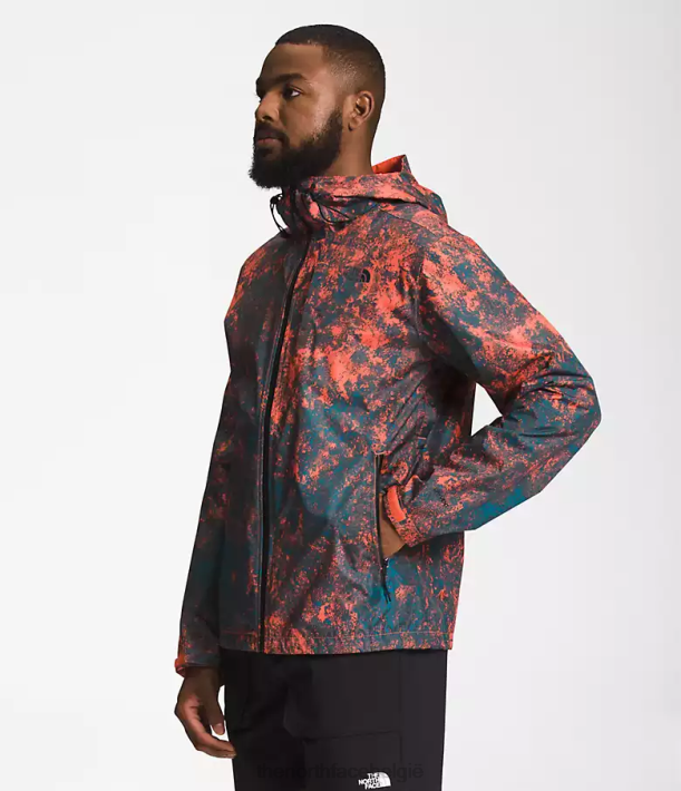 kleding 280T1252 retro oranje hyperrockprint alta vista jas Heren The North Face