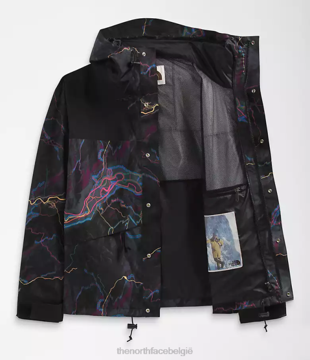 kleding 280T1294 tnf zwarte trail glow-print 86 retro bergjas Heren The North Face