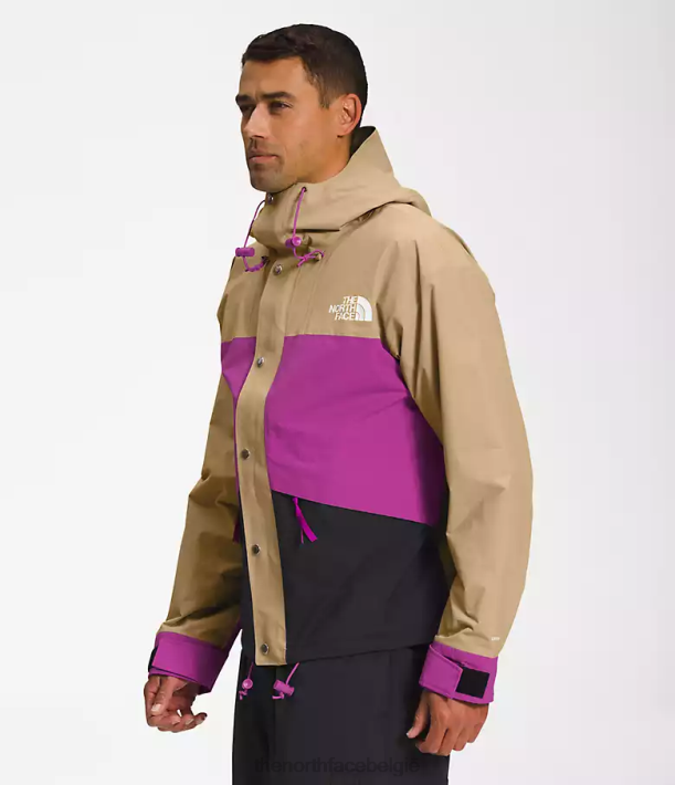 kleding 280T1297 kaki steen/paarse cactusbloem/tnf zwart 86 retro bergjas Heren The North Face