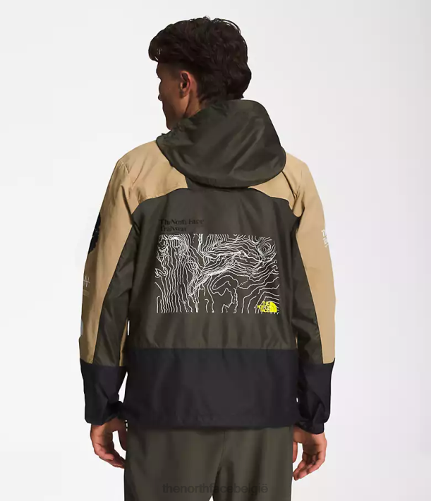 kleding 280T347 kaki steen/tnf zwart/nieuw tuape groen trailwear windfluitjack Heren The North Face