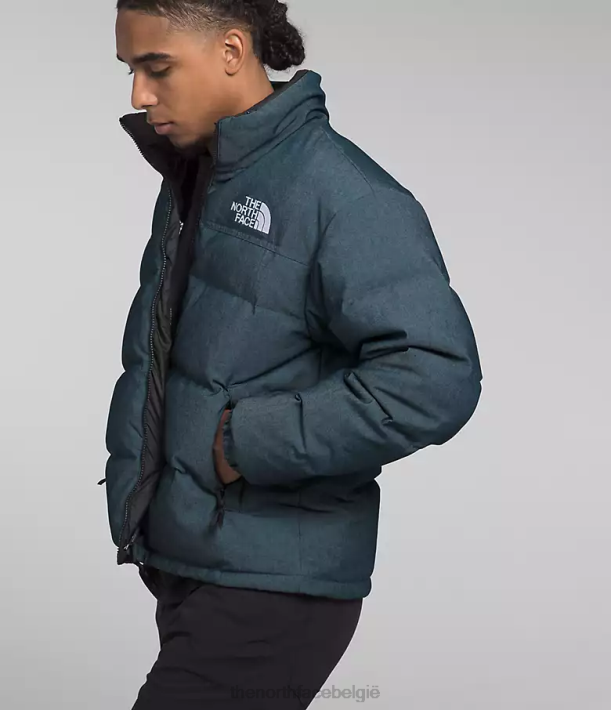 kleding 280T1205 denimblauw/tnf zwart 92 omkeerbaar nuptse jasje Heren The North Face