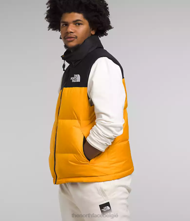 kleding 280T293 top goud/tnf zwart Retro nuptse-vest uit 1996 Heren The North Face