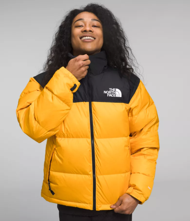 kleding 280T472 top goud/tnf zwart Retro nuptse jasje uit 1996 Heren The North Face