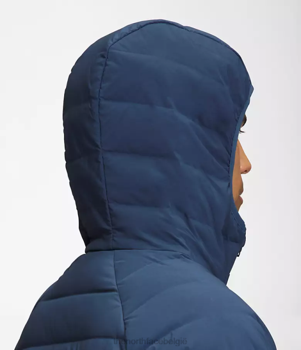 kleding 280T919 schaduwrijk blauw Belleview stretch-down hoodie Heren The North Face