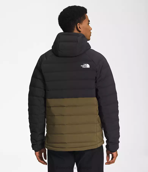 kleding 280T920 tnf zwart/militair olijfgroen Belleview stretch-down hoodie Heren The North Face