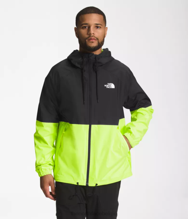 kleding 280T1198 tnf zwart/led geel Antora regenhoodie Heren The North Face