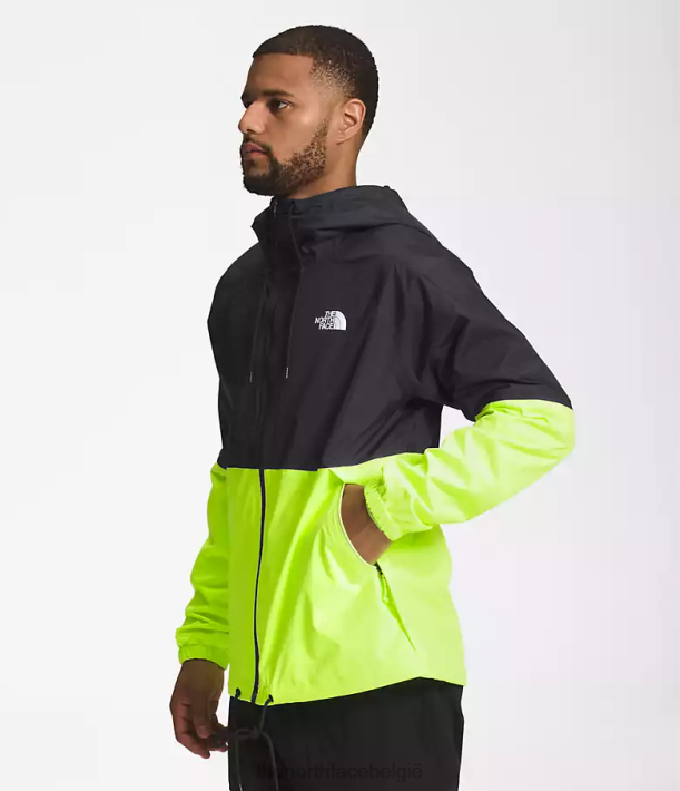 kleding 280T1198 tnf zwart/led geel Antora regenhoodie Heren The North Face