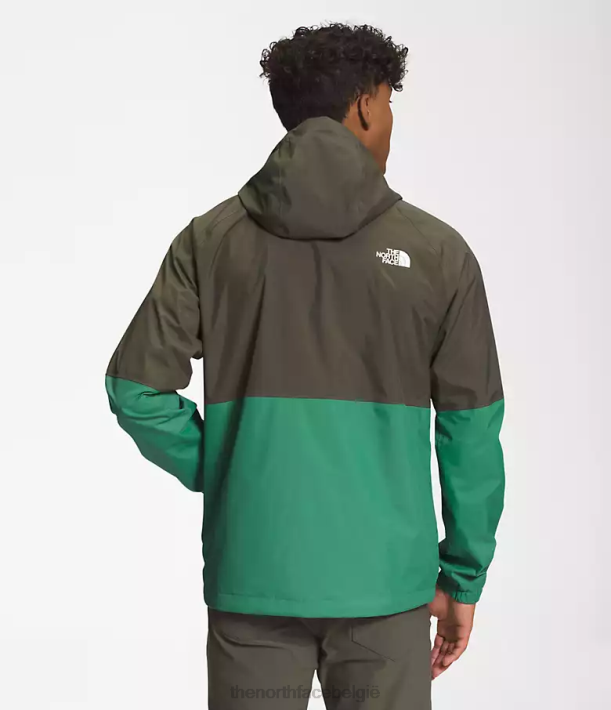 kleding 280T1202 nieuw taupegroen/diep grasgroen Antora regenhoodie Heren The North Face