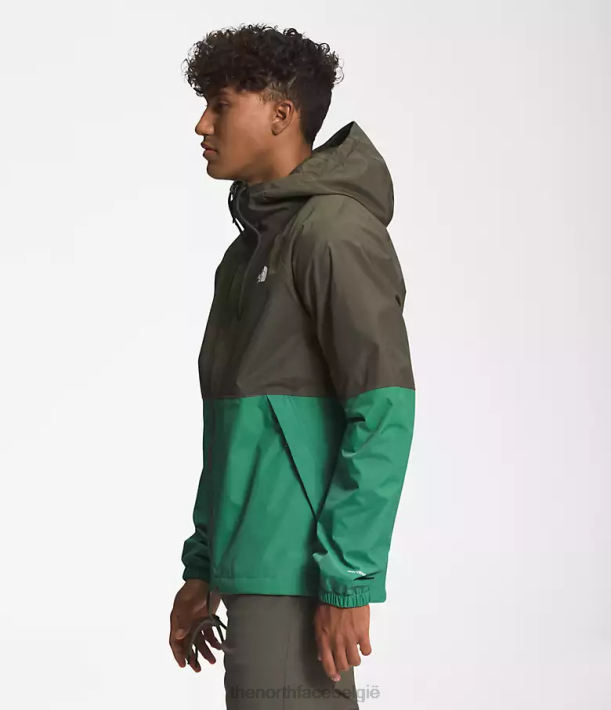 kleding 280T1202 nieuw taupegroen/diep grasgroen Antora regenhoodie Heren The North Face