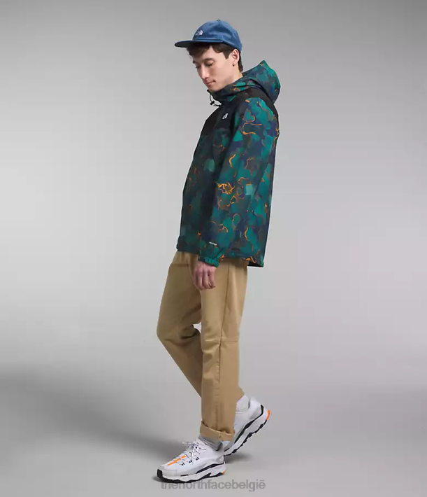 kleding 280T281 top marineblauwe camouflagetextuurprint/tnf zwart antora jas Heren The North Face