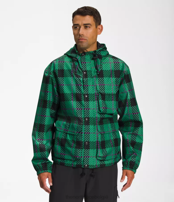 kleding 280T295 diepe grasgroene plaid M66 utility regenjas Heren The North Face