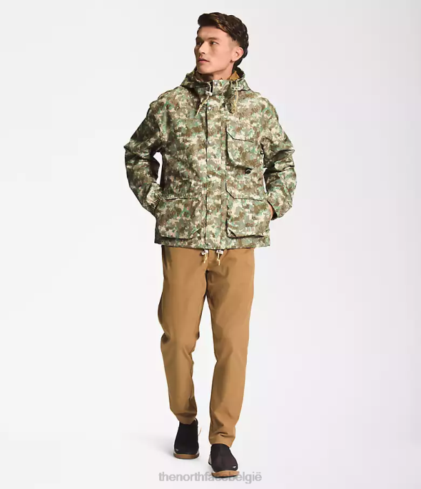 kleding 280T296 camouflageprint met militaire olijfkleurige stippen M66 utility regenjas Heren The North Face