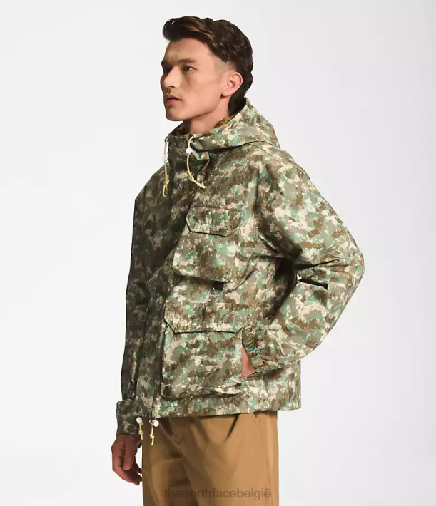 kleding 280T296 camouflageprint met militaire olijfkleurige stippen M66 utility regenjas Heren The North Face