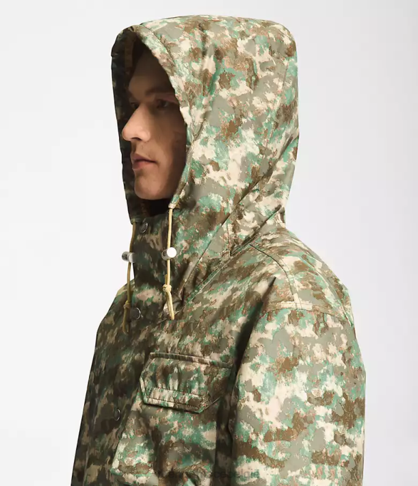 kleding 280T296 camouflageprint met militaire olijfkleurige stippen M66 utility regenjas Heren The North Face