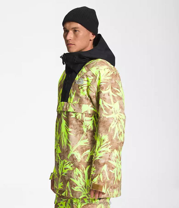 kleding 280T1121 utility bruine penseelprint/tnf zwart Silvani anorak Heren The North Face
