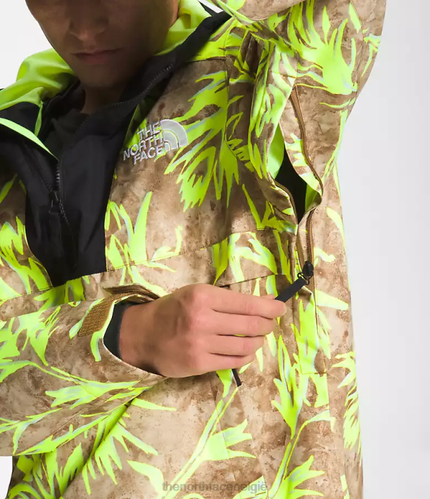 kleding 280T1121 utility bruine penseelprint/tnf zwart Silvani anorak Heren The North Face