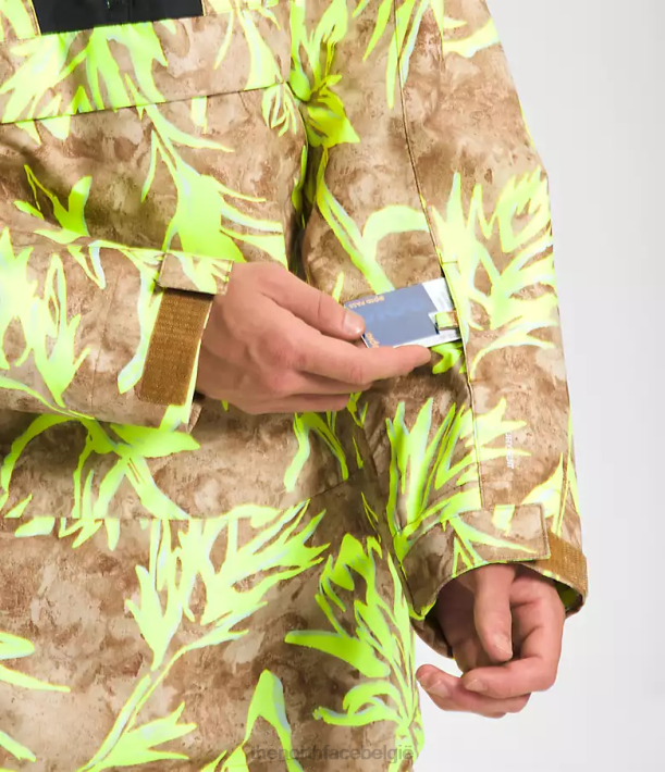 kleding 280T1121 utility bruine penseelprint/tnf zwart Silvani anorak Heren The North Face