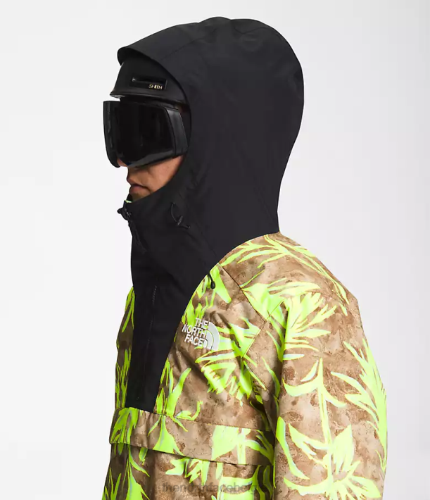 kleding 280T1121 utility bruine penseelprint/tnf zwart Silvani anorak Heren The North Face