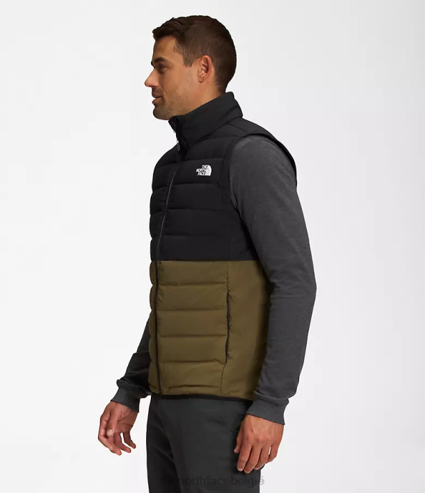 kleding 280T1032 tnf zwart/militair olijfgroen Belleview stretchvest Heren The North Face