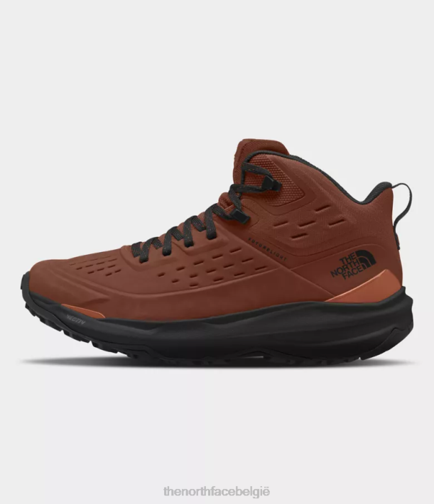 schoenen 280T610 brandewijnbruin/tnf zwart vectiv exploris 2 mid futurelight leren laarzen Heren The North Face