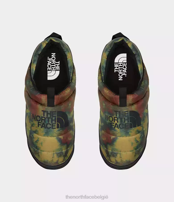 schoenen 280T557 antilope tan ijskleurstof print/tnf zwart nuptse muilezels Heren The North Face