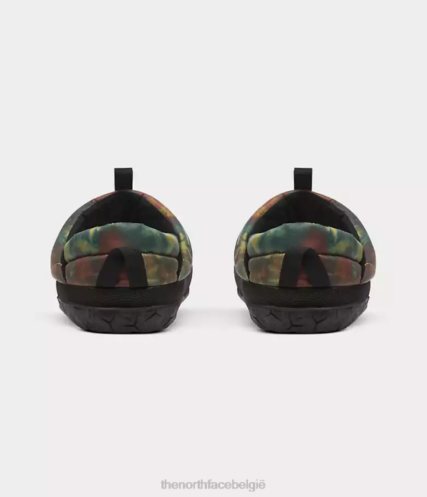 schoenen 280T557 antilope tan ijskleurstof print/tnf zwart nuptse muilezels Heren The North Face