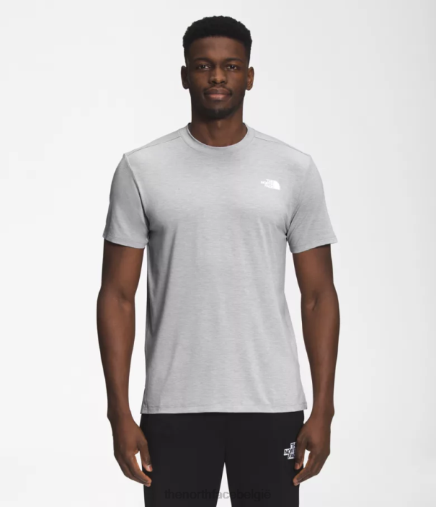 kleding 280T1256 gecombineerd met grijze heide wandel met korte mouwen Heren The North Face