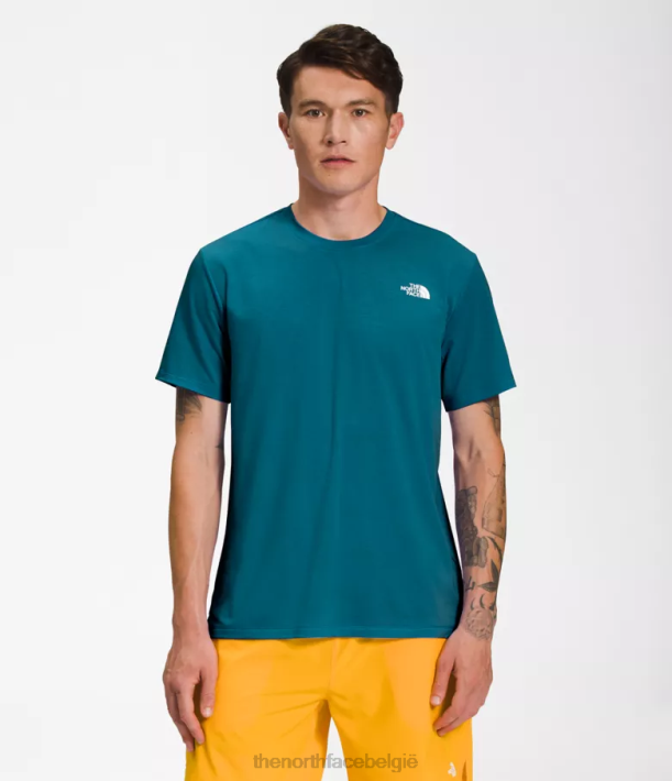 kleding 280T1260 blauw koraal wandel met korte mouwen Heren The North Face