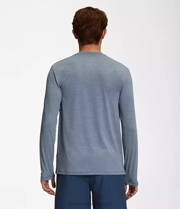 kleding 280T20 schaduwblauwe heide wandel met lange mouwen Heren The North Face