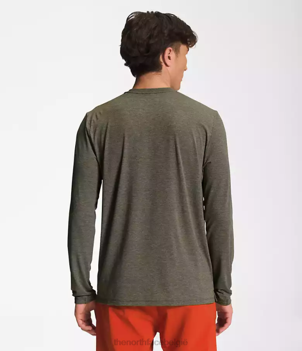 kleding 280T25 nieuwe taupe groene heide wandel met lange mouwen Heren The North Face