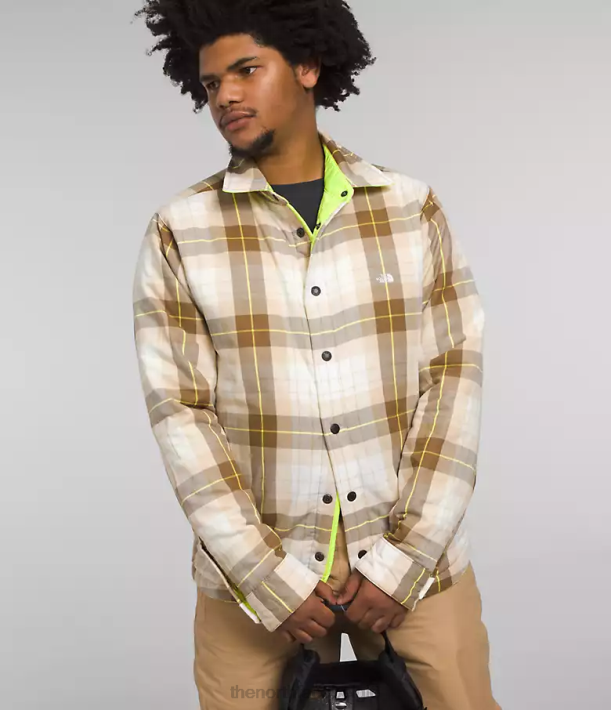 kleding 280T299 led geel/utiliteitsbruin plaid fort point geïsoleerd flanel Heren The North Face