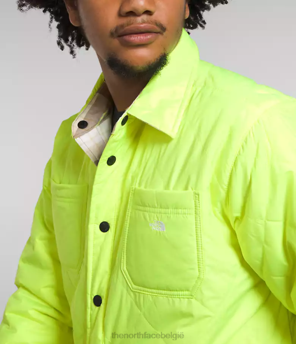 kleding 280T299 led geel/utiliteitsbruin plaid fort point geïsoleerd flanel Heren The North Face