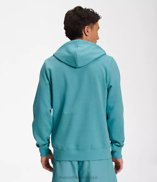 kleding 280T1122 rifwaterblauw koraal Jumbo hoodie met halve koepel Heren The North Face