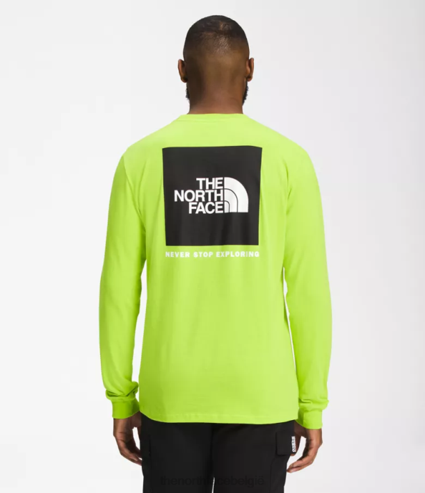 kleding 280T1213 led geel/tnf zwart Box NSE T-shirt met lange mouwen Heren The North Face