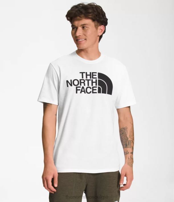 kleding 280T1304 tnf wit/tnf zwart T-shirt met korte mouwen en halve koepel Heren The North Face