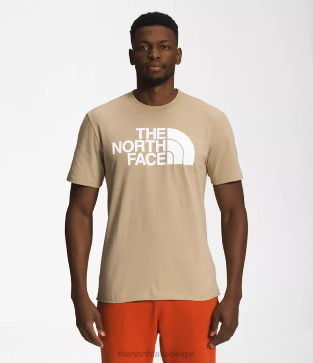 kleding 280T1306 kaki steen/tnf wit T-shirt met korte mouwen en halve koepel Heren The North Face
