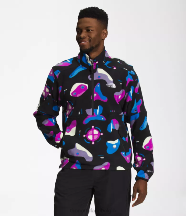 kleding 280T302 tnf zwarte infographic afdrukken tnf polartec 100-zip Heren The North Face