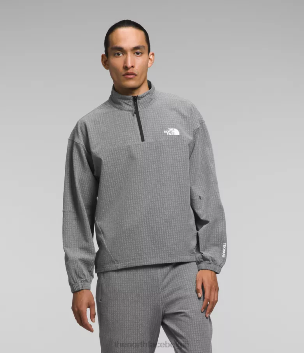 kleding 280T416 tnf middengrijs gemêleerd tekware grid-zip Heren The North Face
