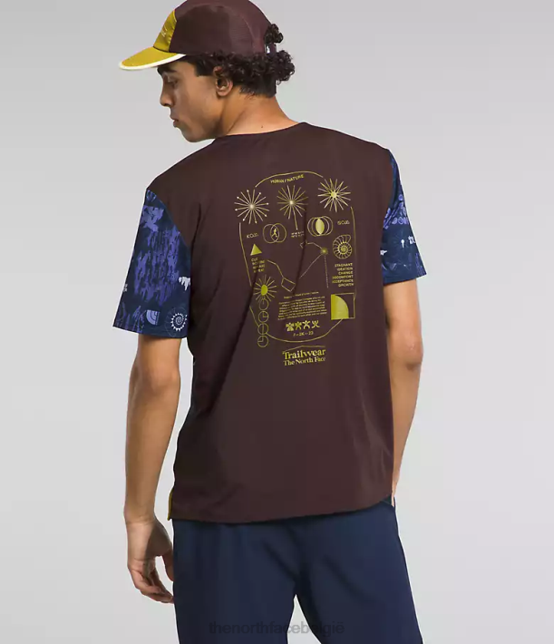 kleding 280T882 top marine natuur remix print trailwear verloren kust korte mouw Heren The North Face