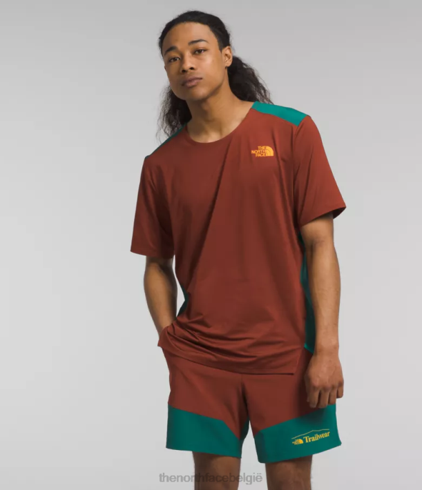 kleding 280T883 cognacbruin/bosvaren trailwear verloren kust korte mouw Heren The North Face