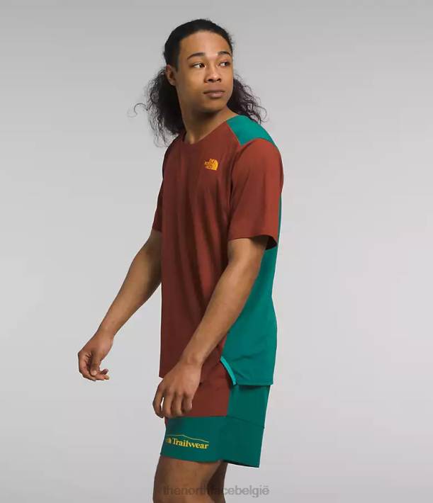 kleding 280T883 cognacbruin/bosvaren trailwear verloren kust korte mouw Heren The North Face