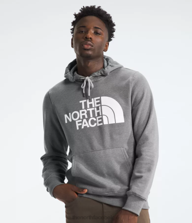 kleding 280T104 tnf middengrijs gemêleerd/tnf wit Pullover-hoodie met halve koepel Heren The North Face