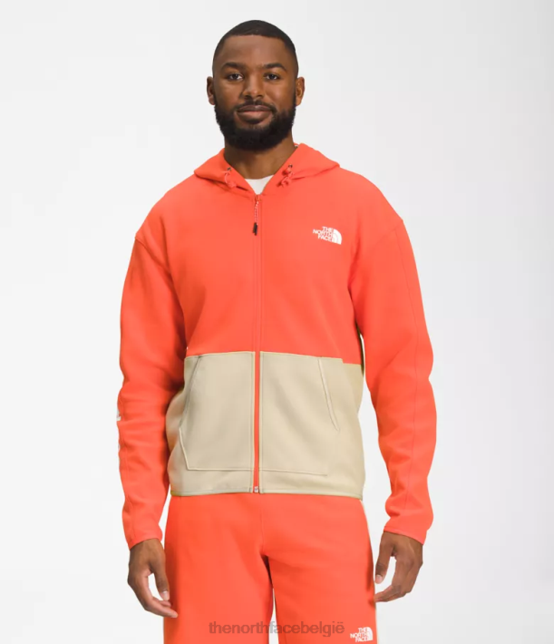 kleding 280T208 grind/retro oranje Tnf tech-hoodie met volledige ritssluiting Heren The North Face