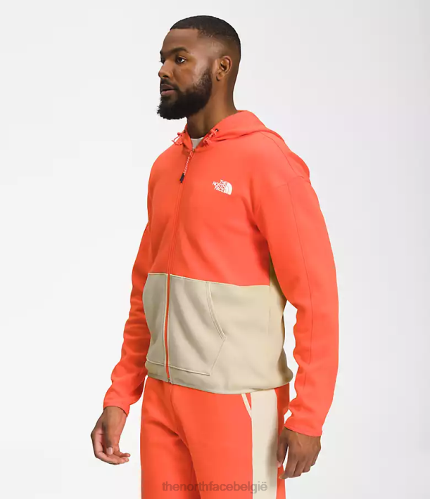 kleding 280T208 grind/retro oranje Tnf tech-hoodie met volledige ritssluiting Heren The North Face