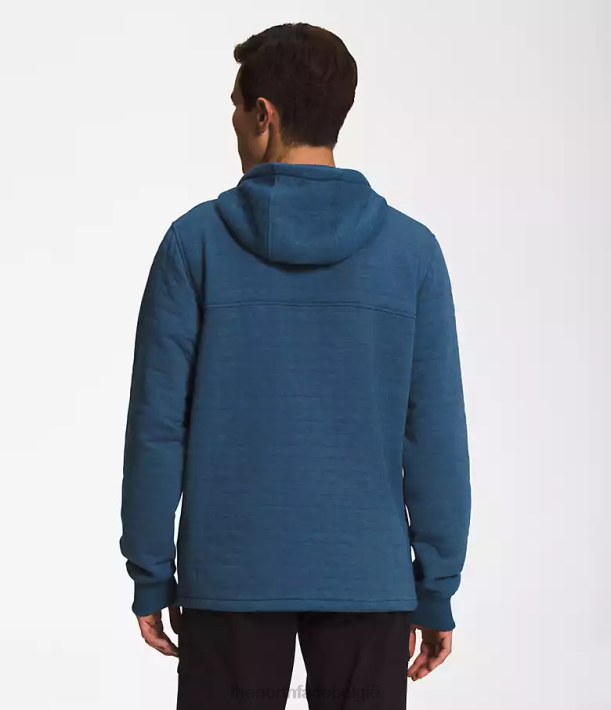 kleding 280T652 schaduwrijke blauwwitte heide longs gewatteerde hoodie met volledige ritssluiting Heren The North Face
